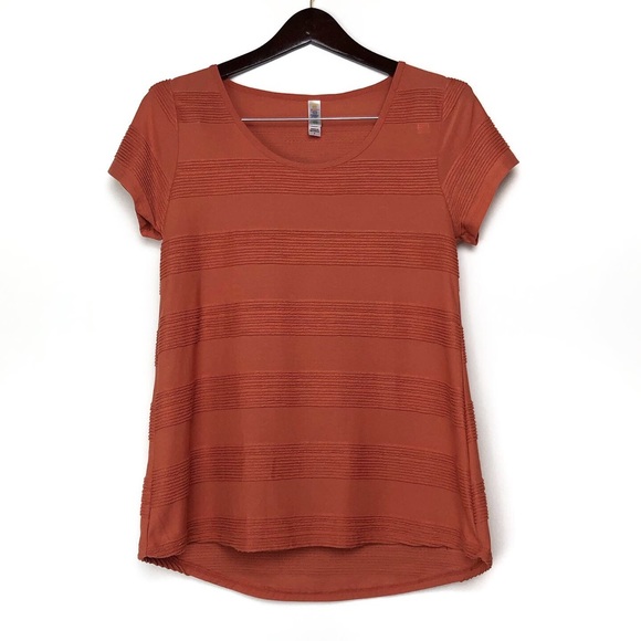 LuLaRoe Tops - Lularoe | Classic T Solid Orange Pintuck Size S